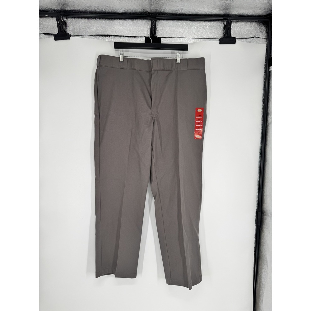 Dickies 874 Flex Work Pants Mens 42x30 Grey Original Fit Straight Leg Chino